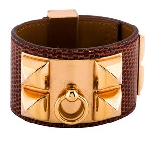 Vintage Leather Hermès Collier de Chien bracelet